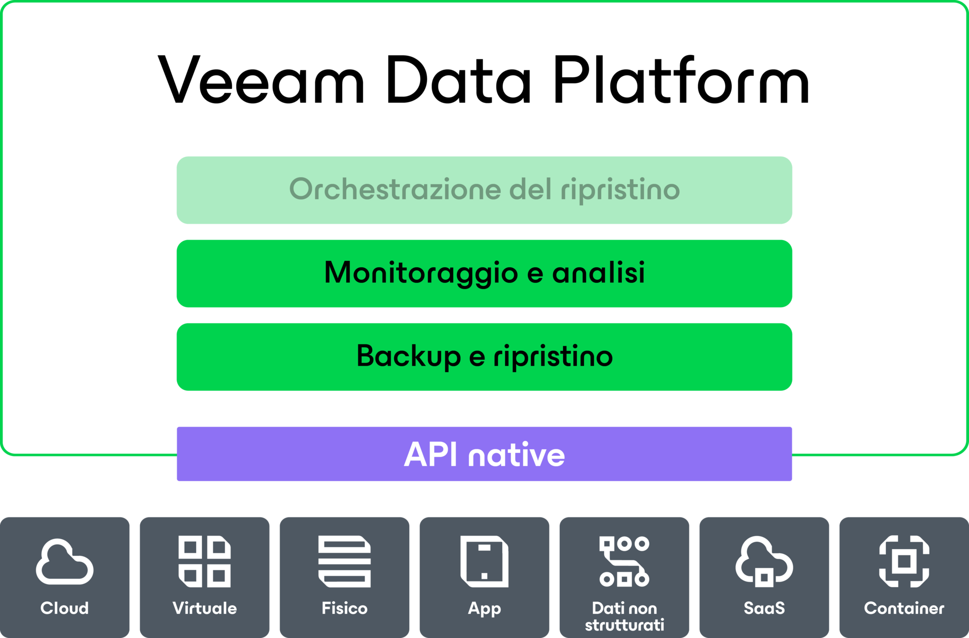 Diagramma analitico del monitoraggio di Veeam Data Cloud